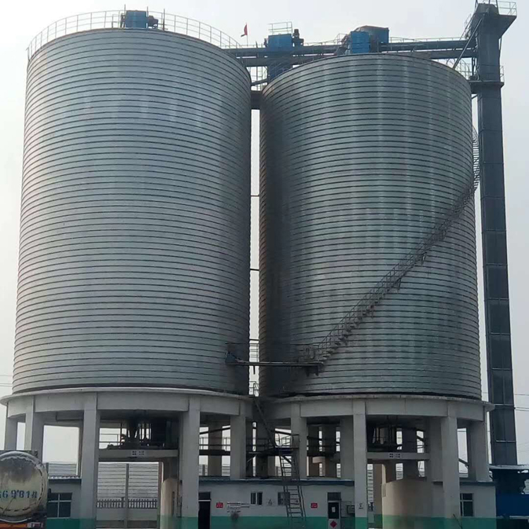 棗莊2座5000噸礦粉用螺旋卷闆倉